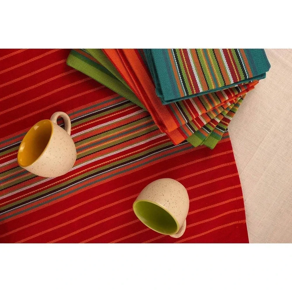 4pc‎ Woven Cotton Placemat Set Multi Color Striped Southwestern Serape Fiesta